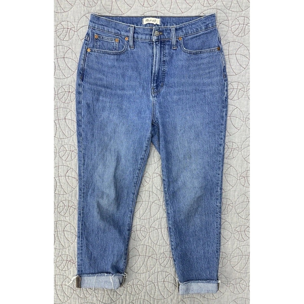 Madewell The Perfect Vintage Jean Blue High Rise Stretch‎ Raw Hem / Womens 29